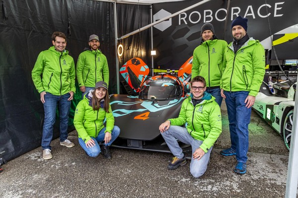 What the lidar sensor saw as it localized the race car during the race at Zala Zone