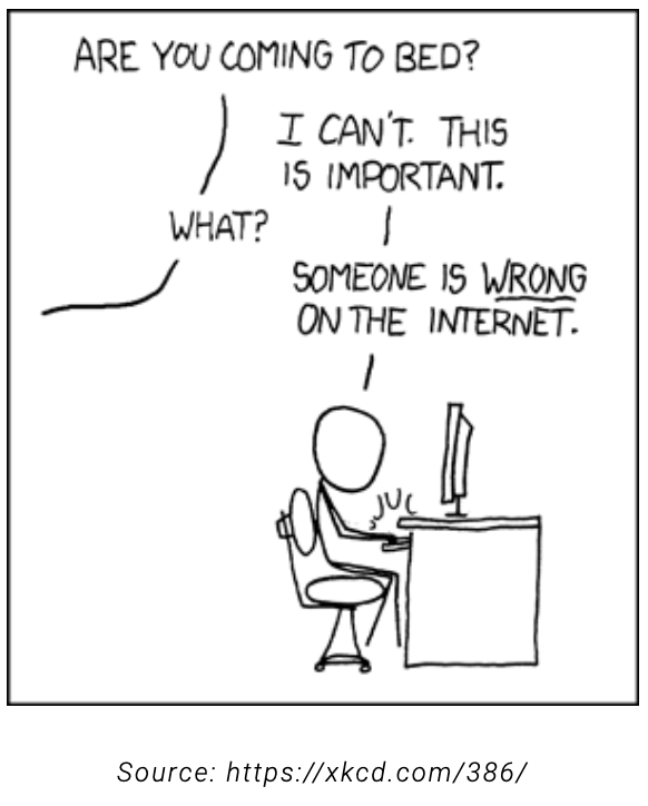XKCD Comic: Someone is WRONG on the internet.